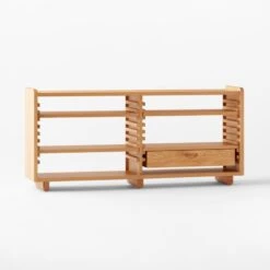 Ventura White Oak Console Table 15 Ventura White Oak Console Table -Home Furnishings Store VenturaNtchdShrtBkshlf3QSSS22