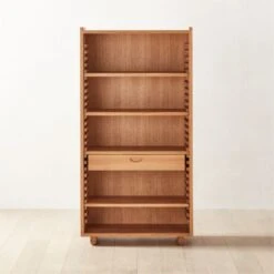 Ventura White Oak Bookcase -Home Furnishings Store VenturaNtchdTallBkshlfSHS22