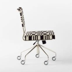 Vicino Black And White Patterned Upholstered Office Chair -Home Furnishings Store VicinoPatternedChairSDSSS23