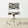 Vicino Black And White Patterned Upholstered Office Chair -Home Furnishings Store VicinoPatternedChairSHS23