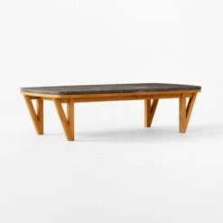 Roc Bluestone And Teak Outdoor Coffee Table -Home Furnishings Store VitetCoffeeTable3QSSS23