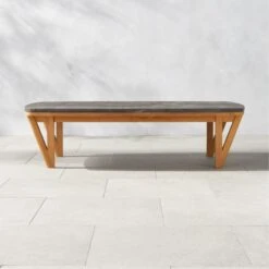 Roc Bluestone And Teak Outdoor Coffee Table