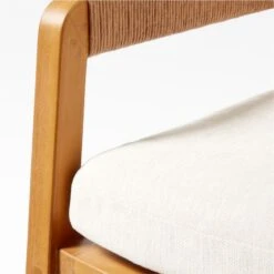 Roc Teak And Rattan Outdoor Dining Armchair With Ivory Sunbrella® Cushion 21 Roc Teak And Rattan Outdoor Dining Armchair With Ivory Sunbrella® Cushion -Home Furnishings Store VitetDiningArmchairAV2SSS23