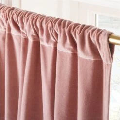 Orchid Mauve Organic Cotton Velvet Window Curtain Panel 48"x84'' -Home Furnishings Store VlvtDOrchOrgCtnCrtn96PnlAV2SHF23