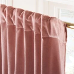 Orchid Mauve Organic Cotton Velvet Window Curtain Panel 48"x84'' -Home Furnishings Store VlvtDOrchOrgCtnCrtn96PnlAV3SHF23