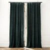 Dark Green Organic Cotton Velvet Window Curtain Panel 48"x84'' -Home Furnishings Store VlvtDkGnOrgCtnCrtn96PnlSHF23