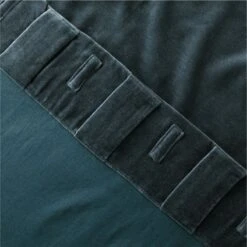 Dark Teal Organic Cotton Velvet Window Curtain Panel 48"x84'' -Home Furnishings Store VlvtMgcFtOrgCtnCrtn96PnlAV4SHF23