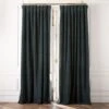 Dark Teal Organic Cotton Velvet Window Curtain Panel 48"x84'' 1 Dark Teal Organic Cotton Velvet Window Curtain Panel 48"x84'' -Home Furnishings Store VlvtMgcFtOrgCtnCrtn96PnlSHF23