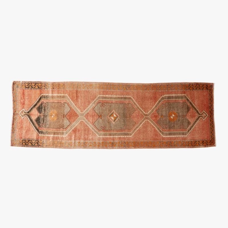 Vintage Handknotted Wool Turkish Runner 4'1"x12'5" 3 Vintage Handknotted Wool Turkish Runner 4'1"x12'5"