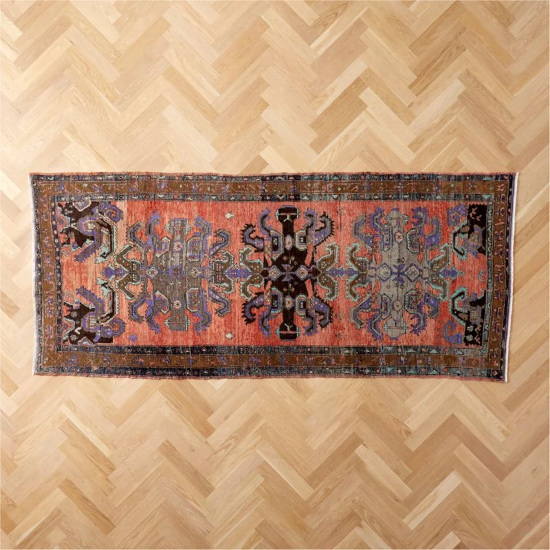 Vintage Handknotted Wool Turkish Runner 4'11"x11'5" 4 Vintage Handknotted Wool Turkish Runner 4'11"x11'5" - Image 2