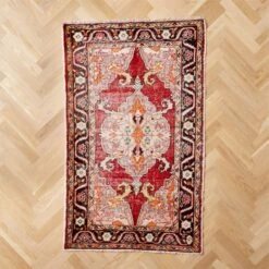 Vintage Handknotted Wool Turkish Rug 4'6"x7'6" -Home Furnishings Store VntgHdkdWlTurkRug4p5x7p5SHF23