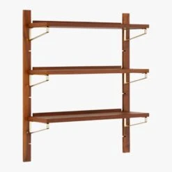 Walnut Modular Single Shelf 39.5" -Home Furnishings Store WalnutMod39p5SingleShelf3QF18