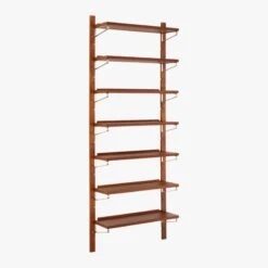 Walnut Modular Single Shelf 88" 14 Walnut Modular Single Shelf 88" -Home Furnishings Store WalnutMod88SingleShelf3QF18