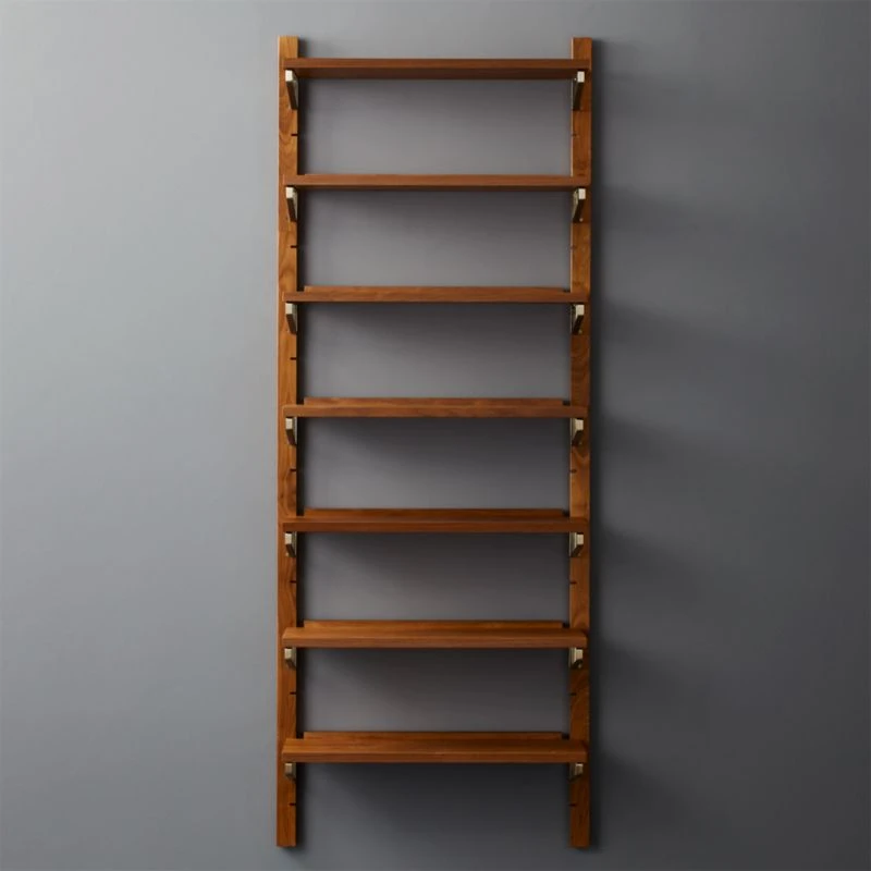 Walnut Modular Single Shelf 88" 3 Walnut Modular Single Shelf 88"