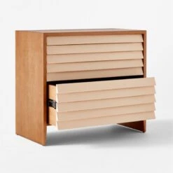 Wane Wood 2-Drawer File Cabinet With Vegan Leather Drawers 12 Wane Wood 2-Drawer File Cabinet With Vegan Leather Drawers -Home Furnishings Store WaneWideFileCabinet3QAVSSS22