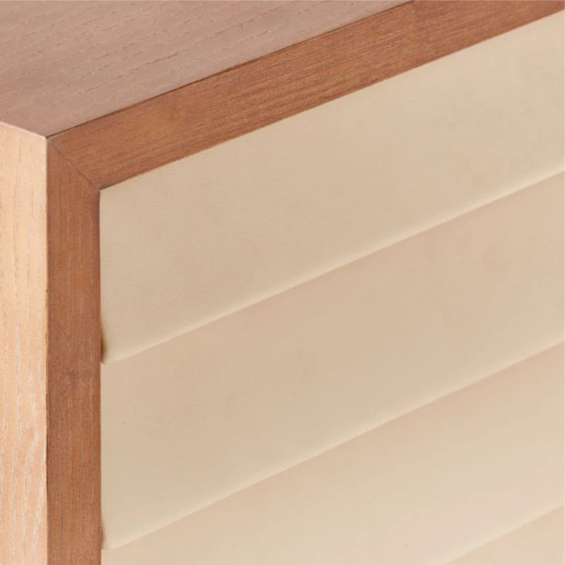 Wane Wood 2-Drawer File Cabinet With Vegan Leather Drawers 9 Wane Wood 2-Drawer File Cabinet With Vegan Leather Drawers - Image 7