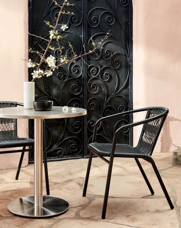 Rex Black Open Weave Outdoor Armchair 6 Rex Black Open Weave Outdoor Armchair - Image 4