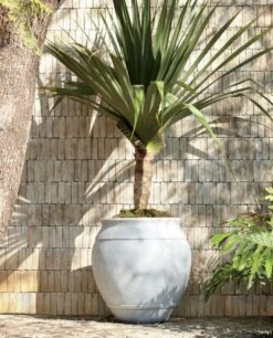 Belly White Stone Outdoor Planter XXL -Home Furnishings Store WhiteBellyXXLPlanterJU20