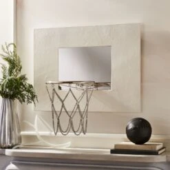 Leather Head Small Black Leather Basketball -Home Furnishings Store WhtLthrBbllHpWBkLthrBbllHlFHF19