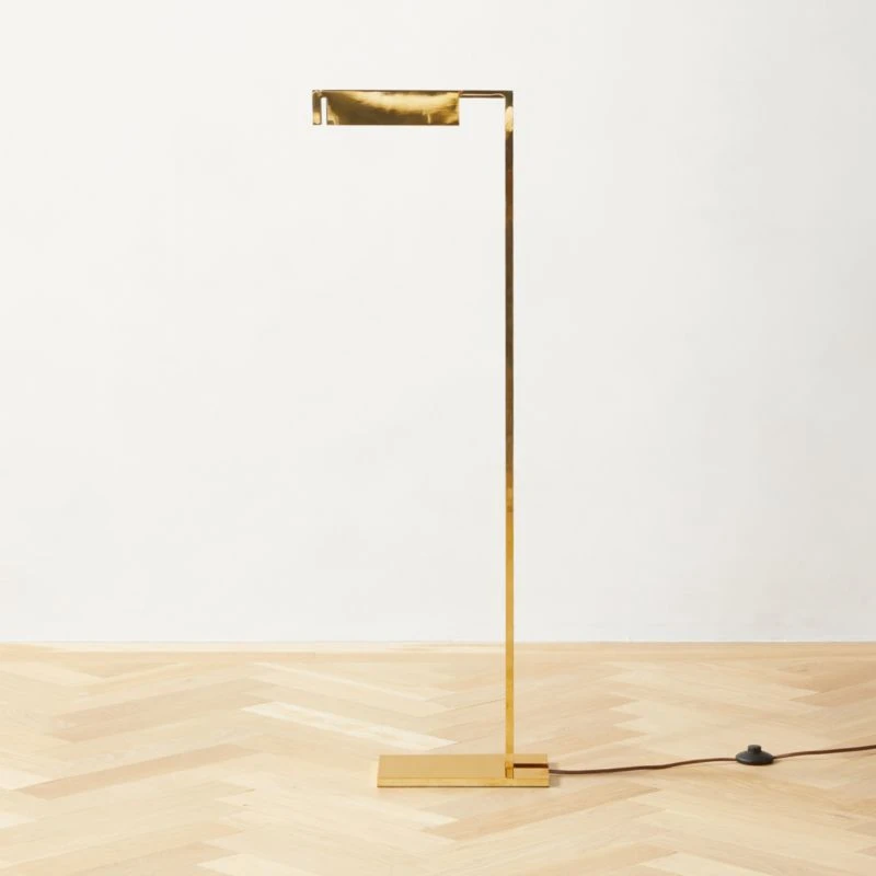 Wilde Polished Brass Task Floor Lamp 3 Wilde Polished Brass Task Floor Lamp