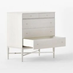 Connoisseur 5-Drawer Whitewashed Oak Wood Dresser Model 1003 -Home Furnishings Store WtWd1003CnnssrDresser3QAVSSS22