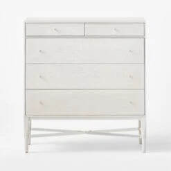 Connoisseur 5-Drawer Whitewashed Oak Wood Dresser Model 1003 -Home Furnishings Store WtWd1003CnnssrDresserSOSSS22