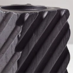 Zeke Blackened Teak Pillar Candle Holder Small -Home Furnishings Store ZekeBkdTeakPllrHolderLrgAVSHS23