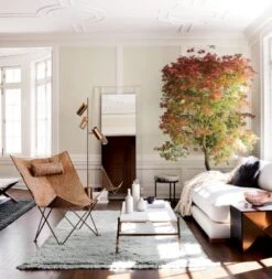 Piazza Sofa With White Oak Legs -Home Furnishings Store butterflychaircheetahhideOC17