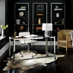 Tesso Chrome Metal Wall Mount Bookshelf -Home Furnishings Store go cartconsoletabletessoJN16