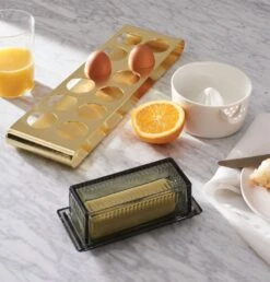 Marta Cooler Glasses Set Of 6 -Home Furnishings Store mokegreyglassbutterdishACJN18