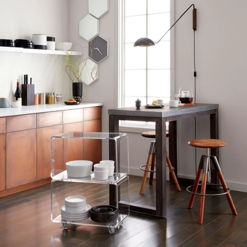 Peekaboo Acrylic Rolling Two Shelf 4 Peekaboo Acrylic Rolling Two Shelf - Image 2